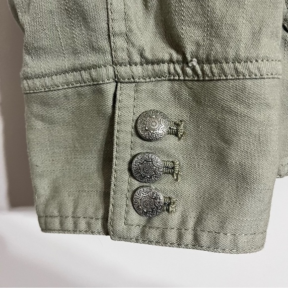 Women’s. D & Co Green Blazer Jacket Tulip Pockets Size Medium - Picture 8 of 8